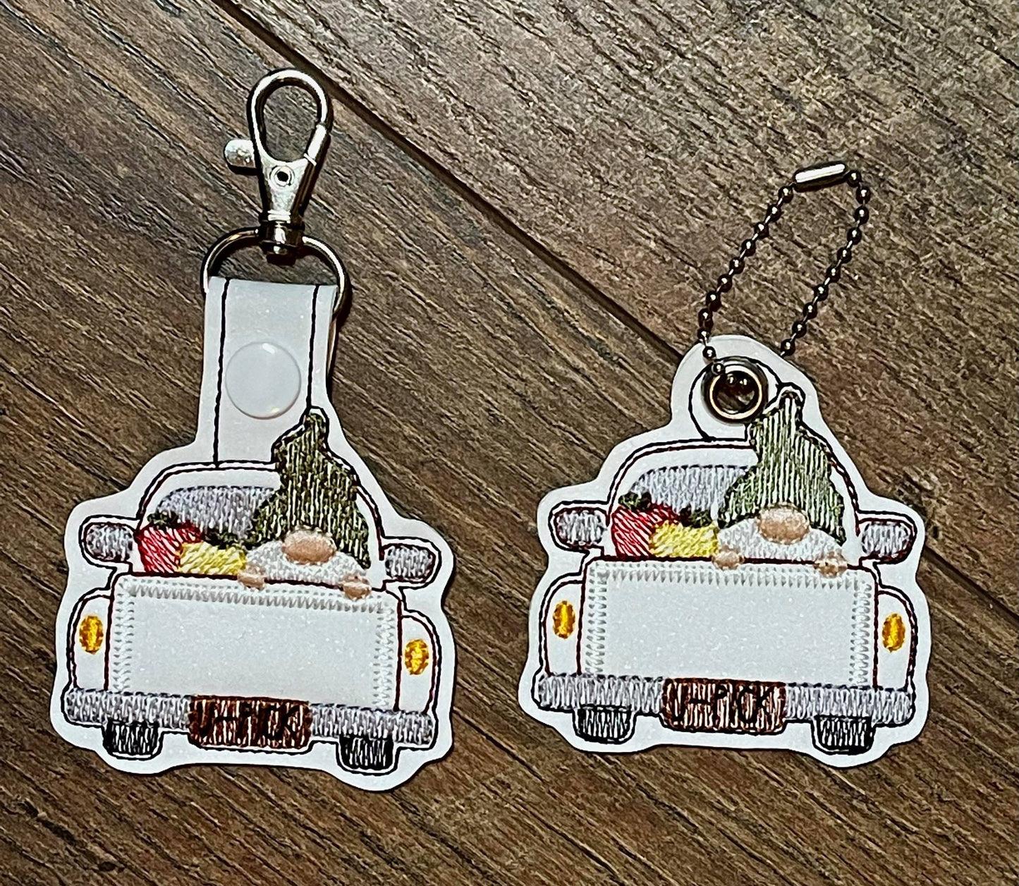 Gnome Apple Truck Fobs - DIGITAL Embroidery DESIGN