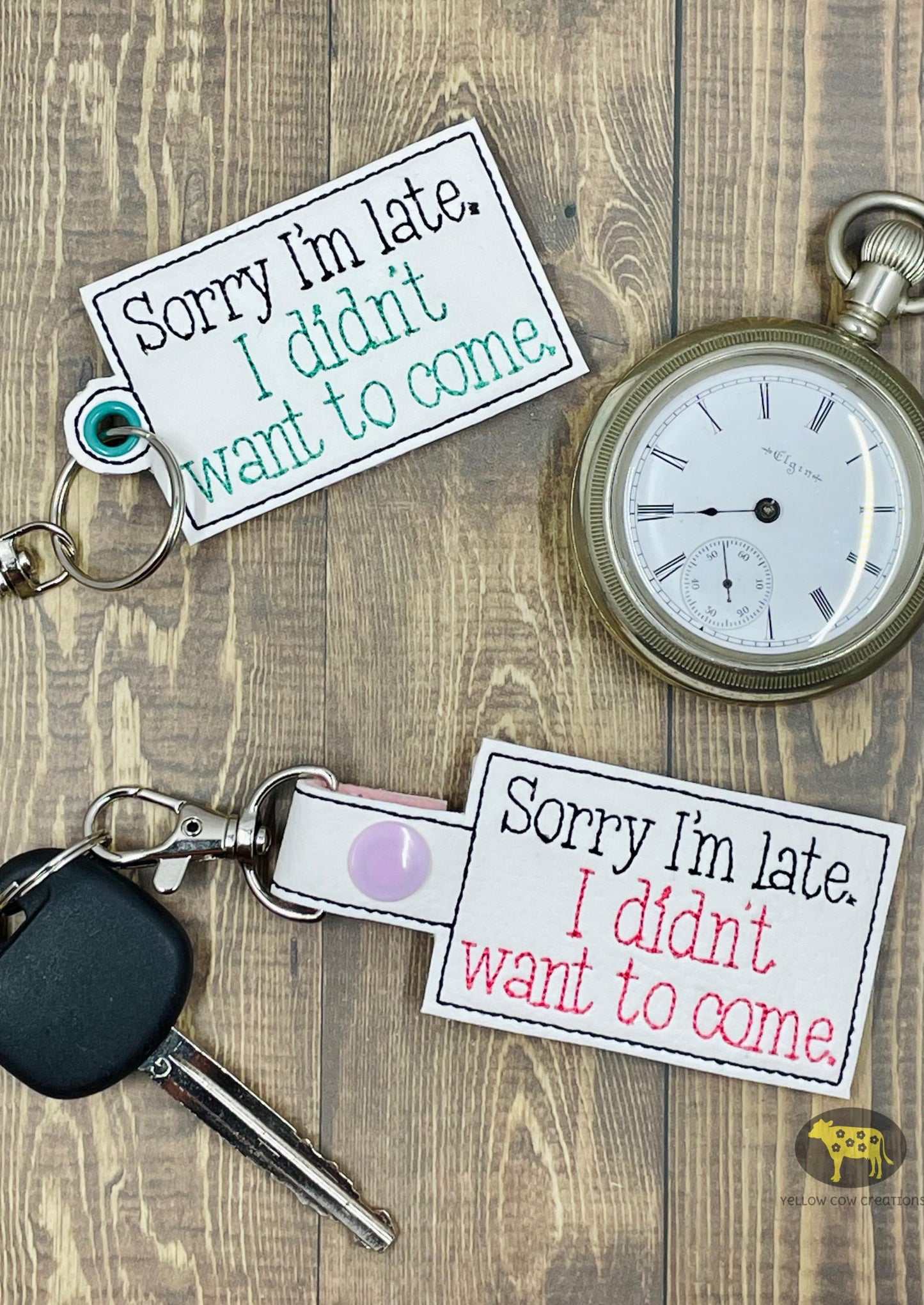 I didn't want to come Fobs - DIGITAL Embroidery DESIGN