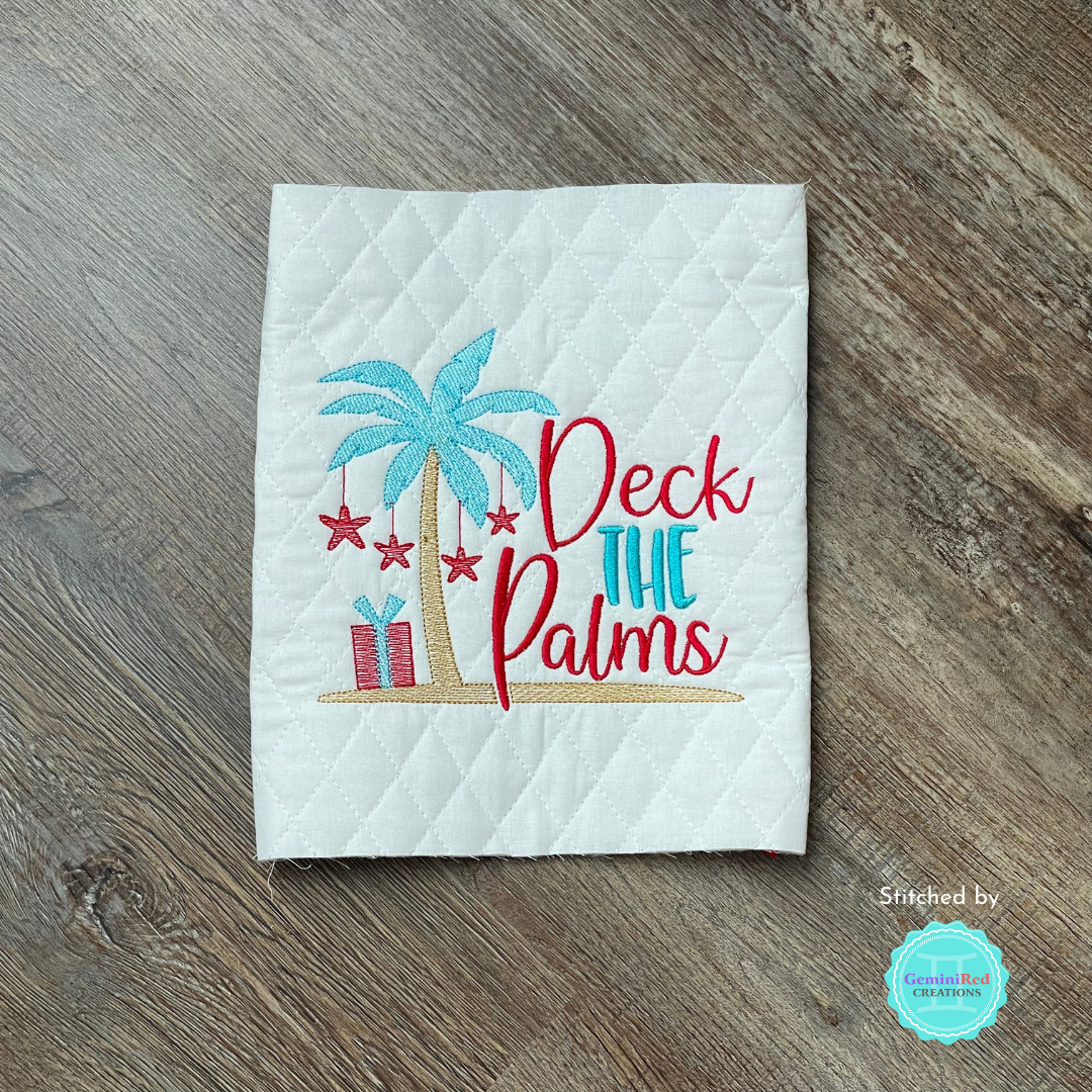 Deck the Palms - 4 sizes- Digital Embroidery Design