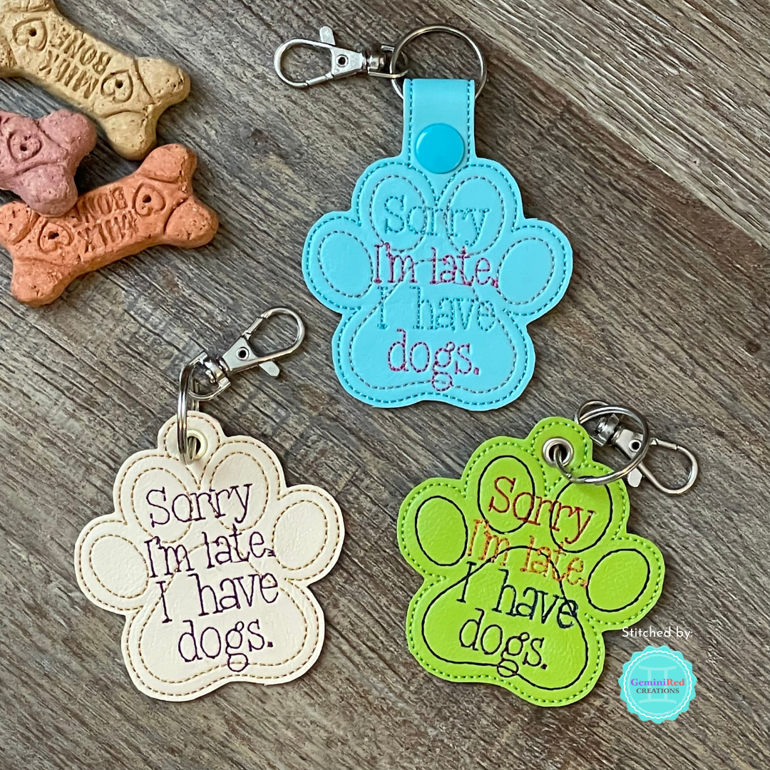 I have Dogs Fobs - DIGITAL Embroidery DESIGN