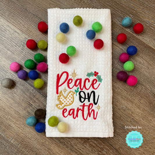 Peace on Earth - 4 sizes- Digital Embroidery Design