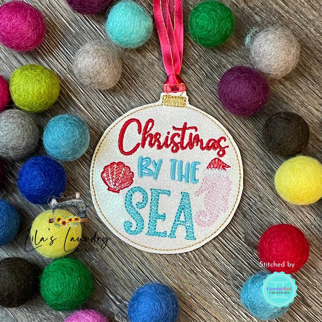 Christmas by the Sea Ornament - Digital Embroidery Design
