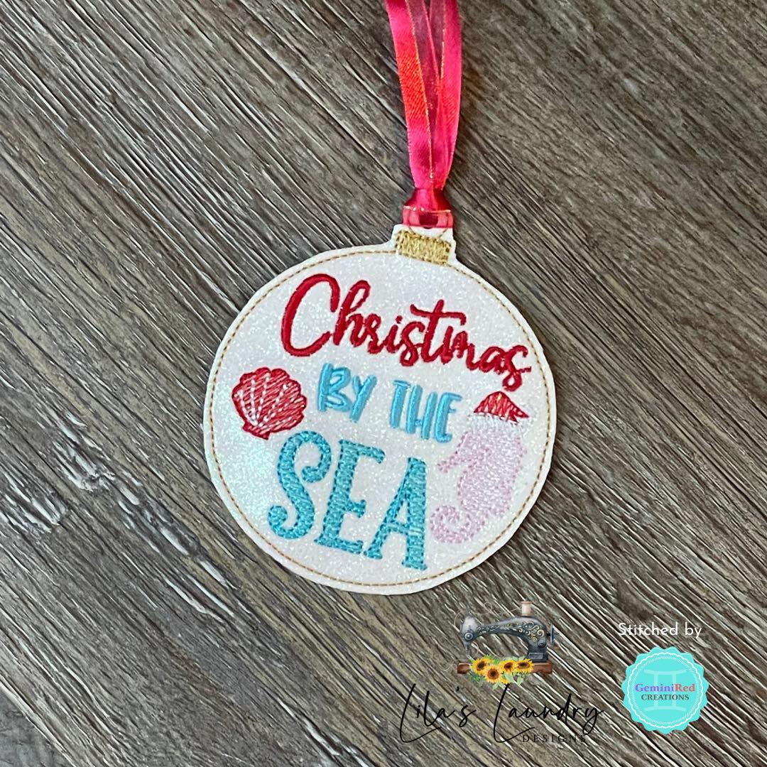 Christmas by the Sea Ornament - Digital Embroidery Design