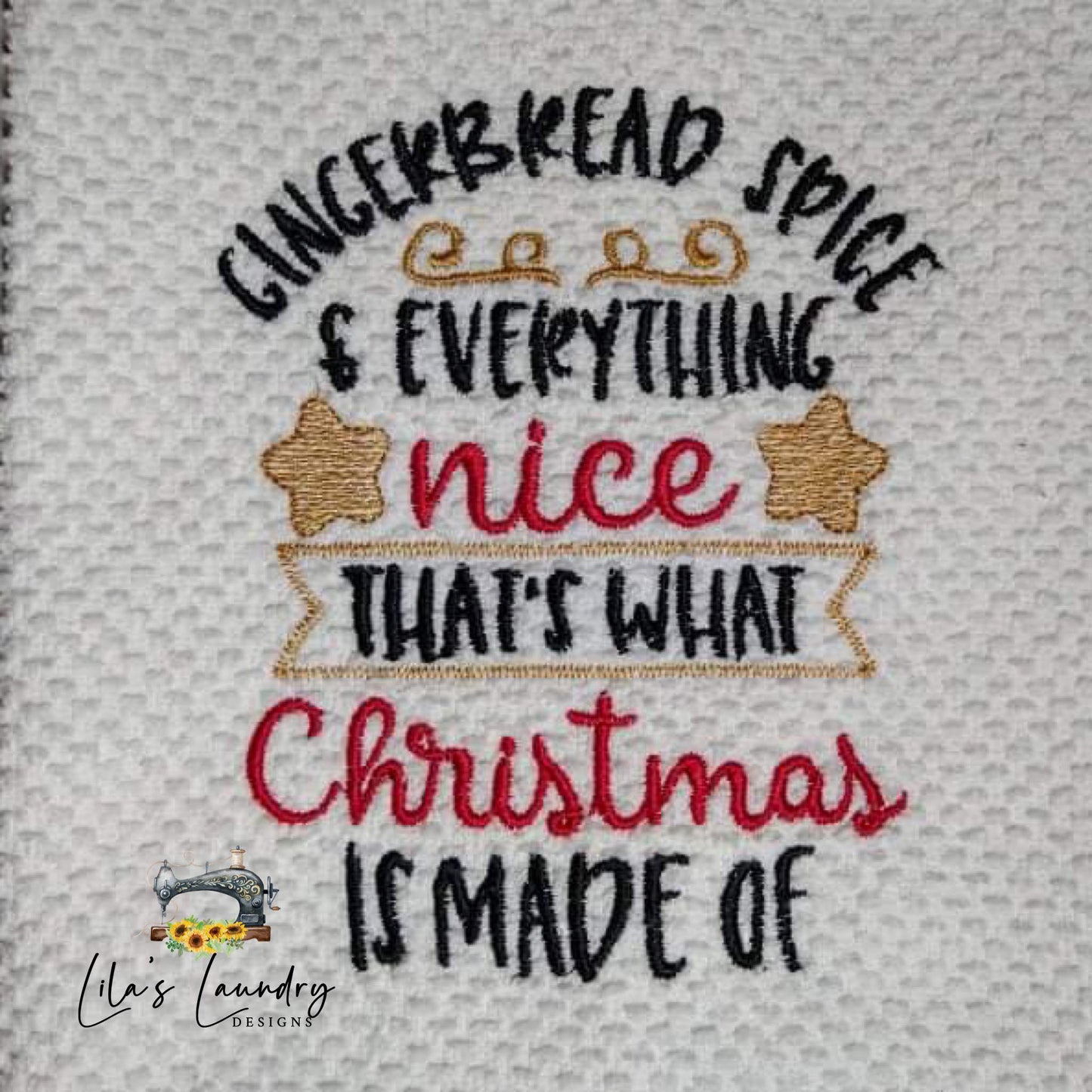 Gingerbread Spice - 3 sizes- Digital Embroidery Design