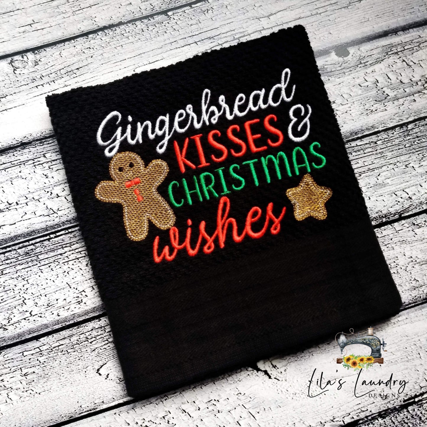 Gingerbread Kisses - 3 sizes- Digital Embroidery Design