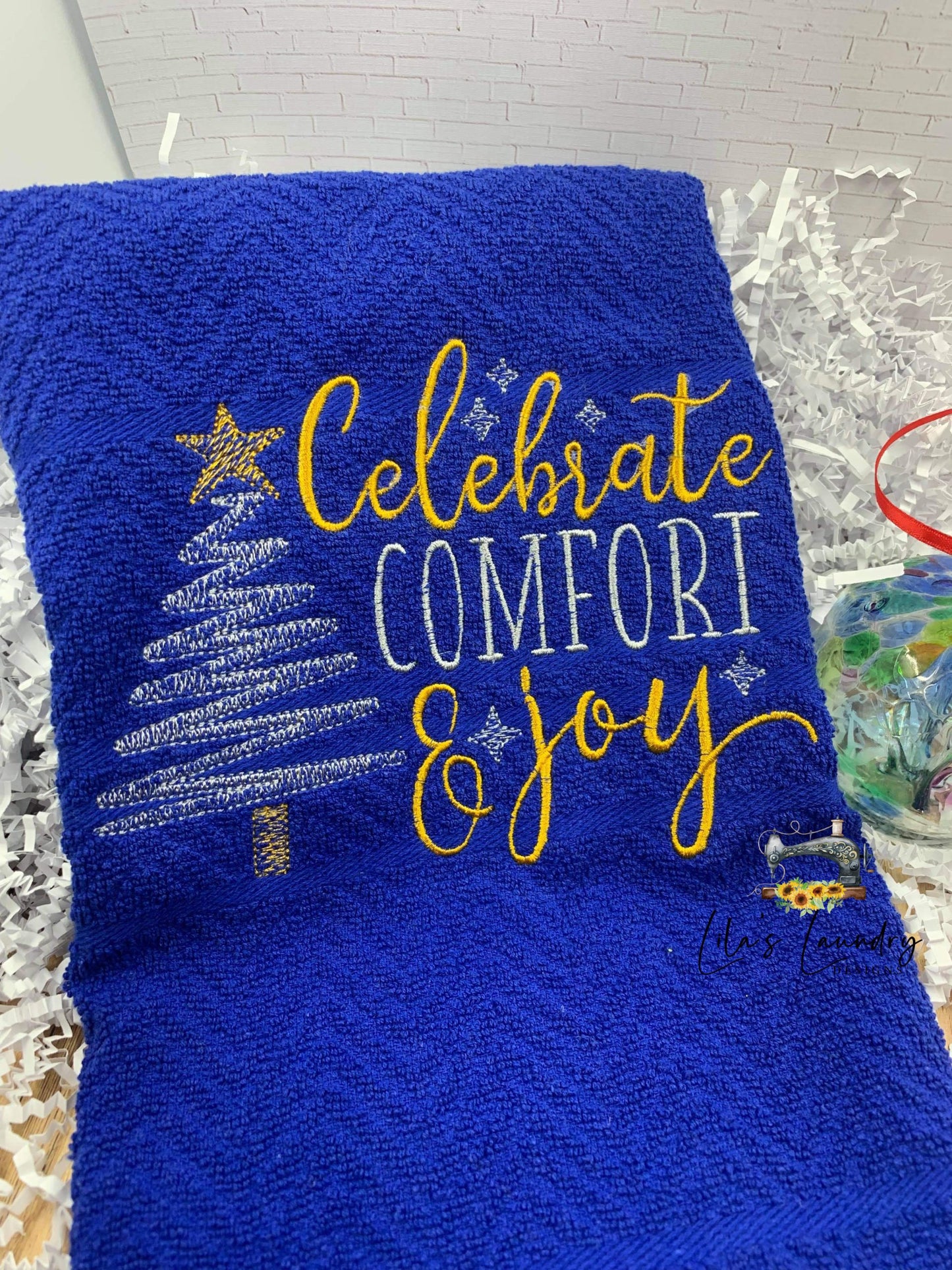 Celebrate Comfort and Joy - 3 sizes- Digital Embroidery Design