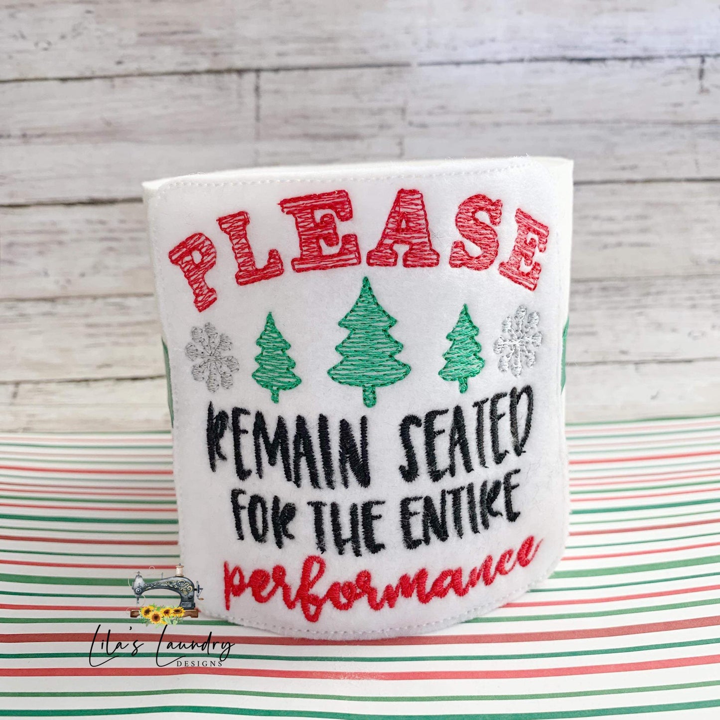 Please Remain Seated - TP tie 4x4 - DIGITAL Embroidery DESIGN