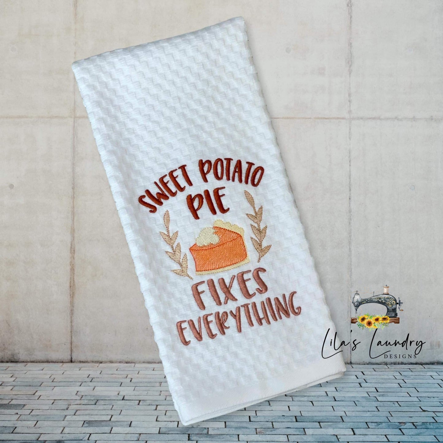 Sweet Potato Pie - 3 sizes- Digital Embroidery Design