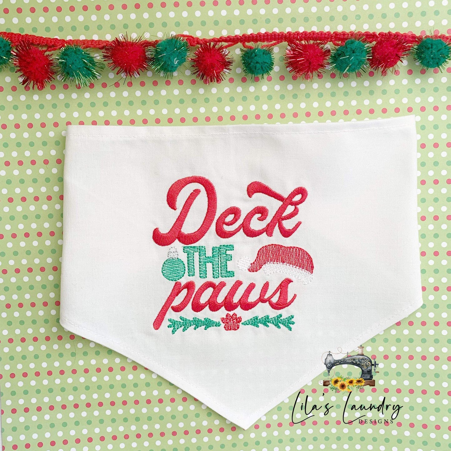 Deck the Paws - 3 sizes- Digital Embroidery Design