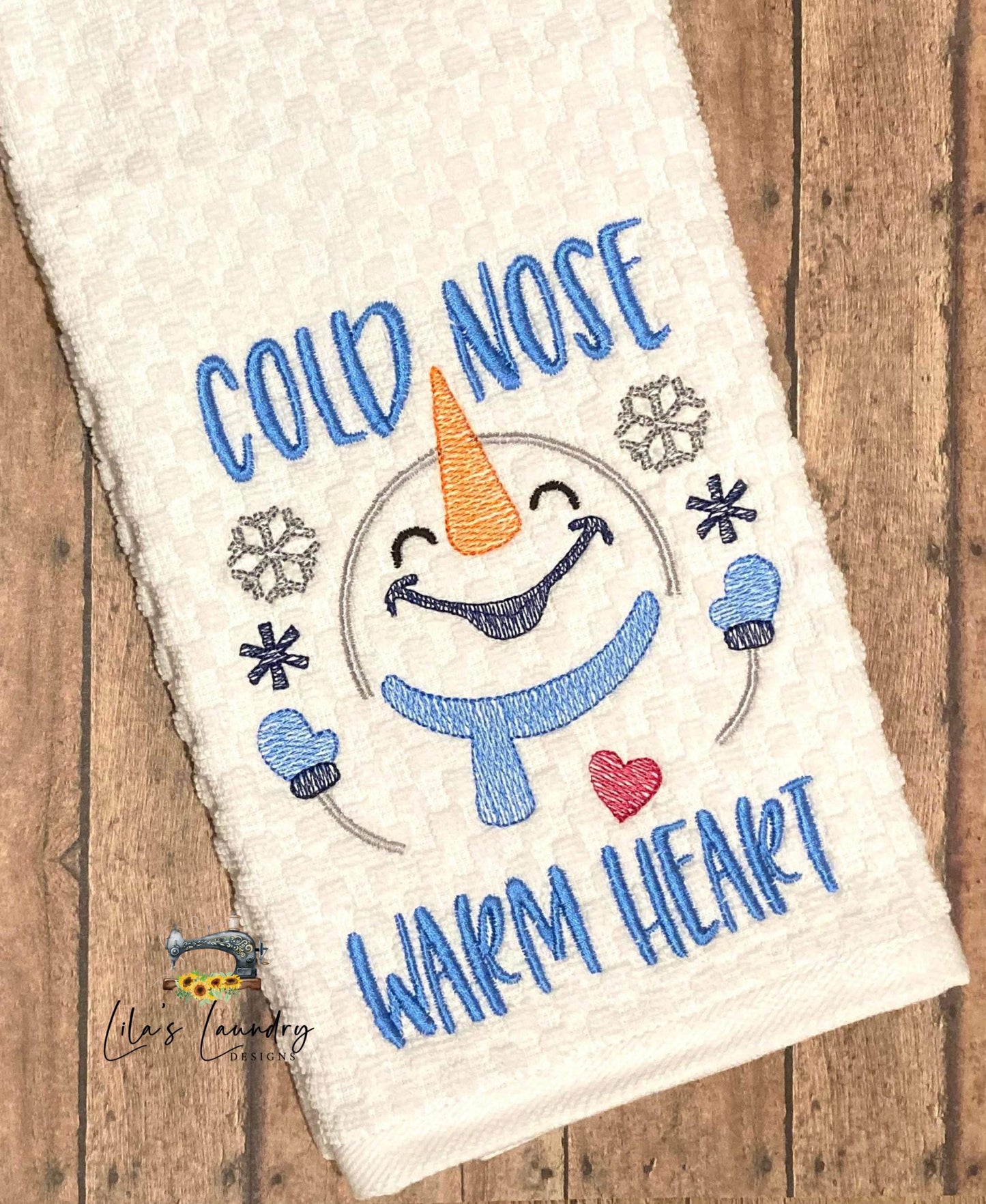 Cold Nose Warm Heart - 3 sizes- Digital Embroidery Design