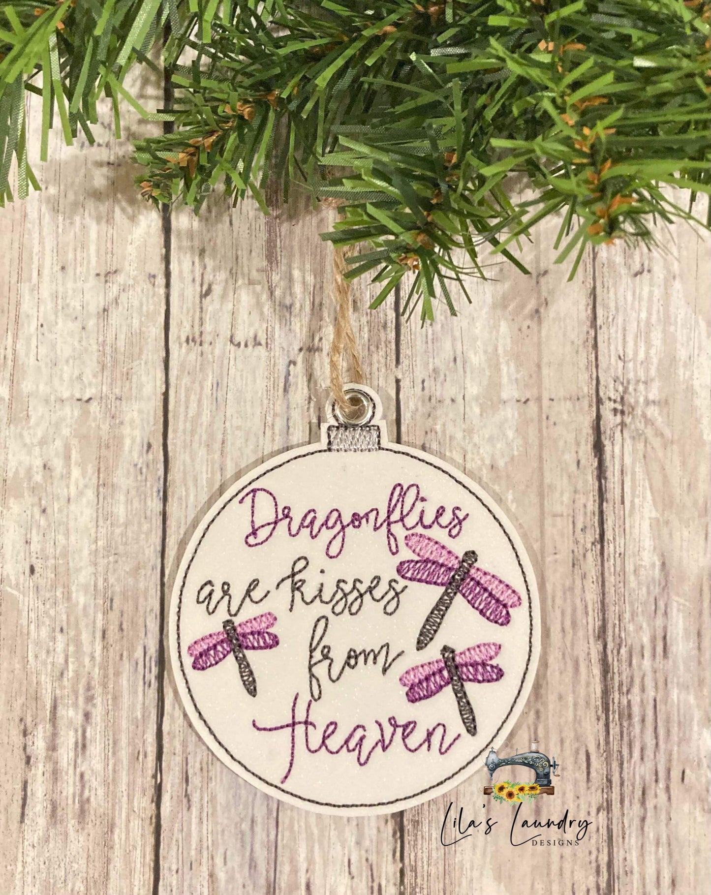 Kisses From Heaven Ornament - Digital Embroidery Design