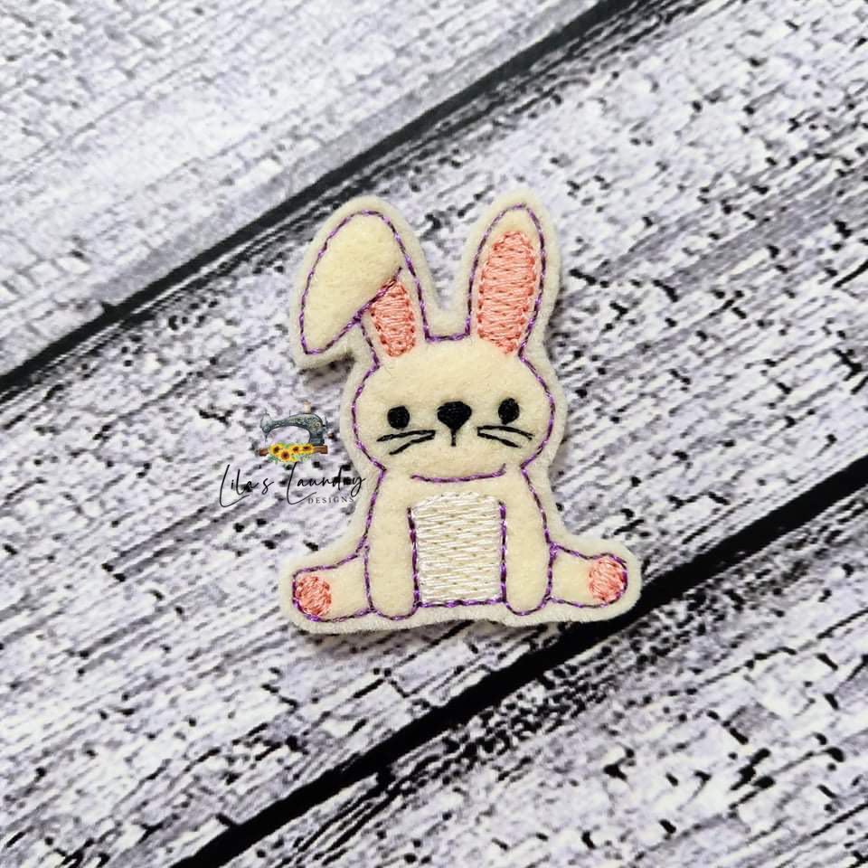 Sitting Bunny Feltie - Digital Embroidery Design