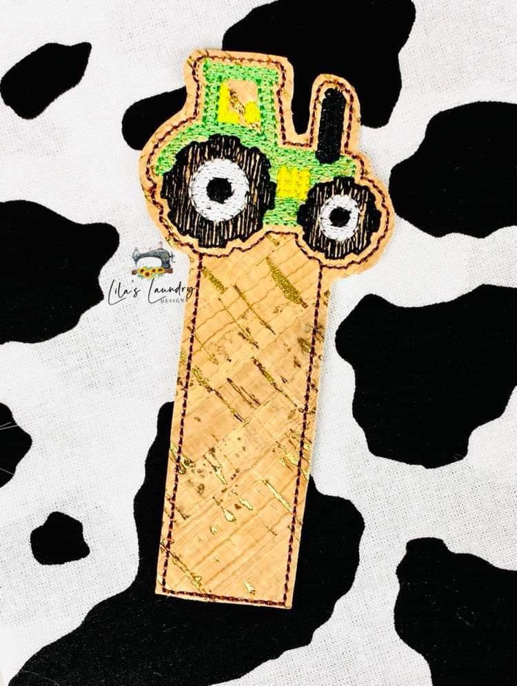 Tractor Bookmark 4x4 and 5x7 Grouped - Digital Embroidery Design