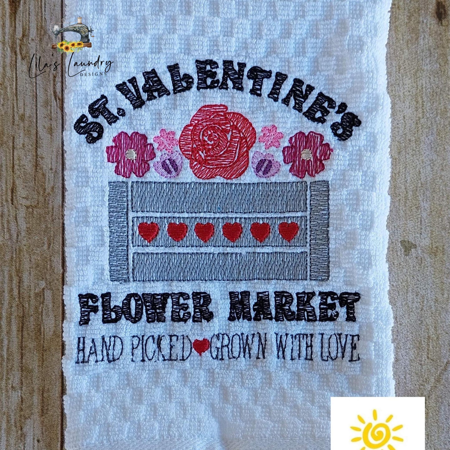 St. Valentine's Flower Market - 3 sizes- Digital Embroidery Design