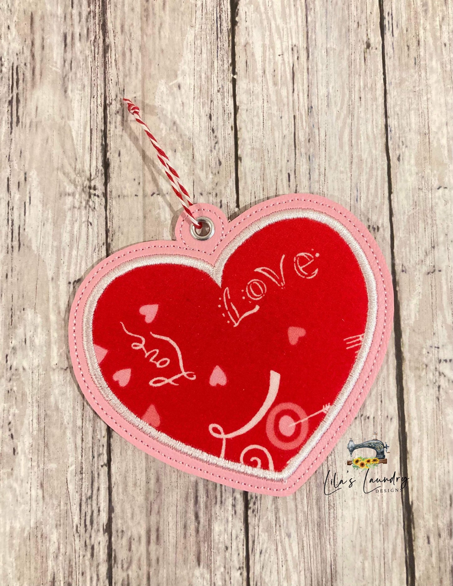 Applique Heart Ornament - Digital Embroidery Design