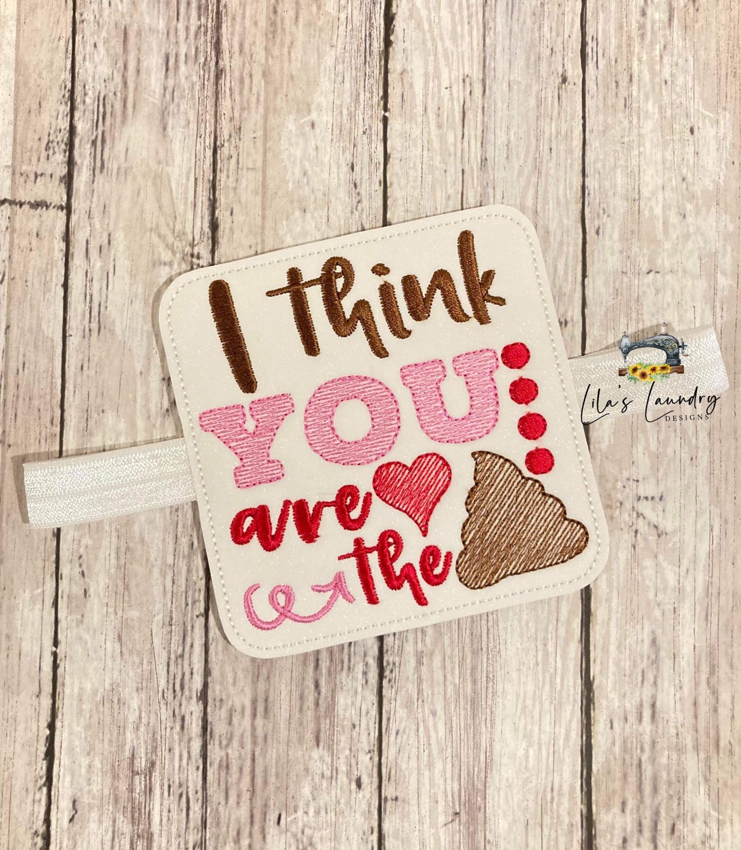 I think you are the poo - TP tie 4x4 - DIGITAL Embroidery DESIGN