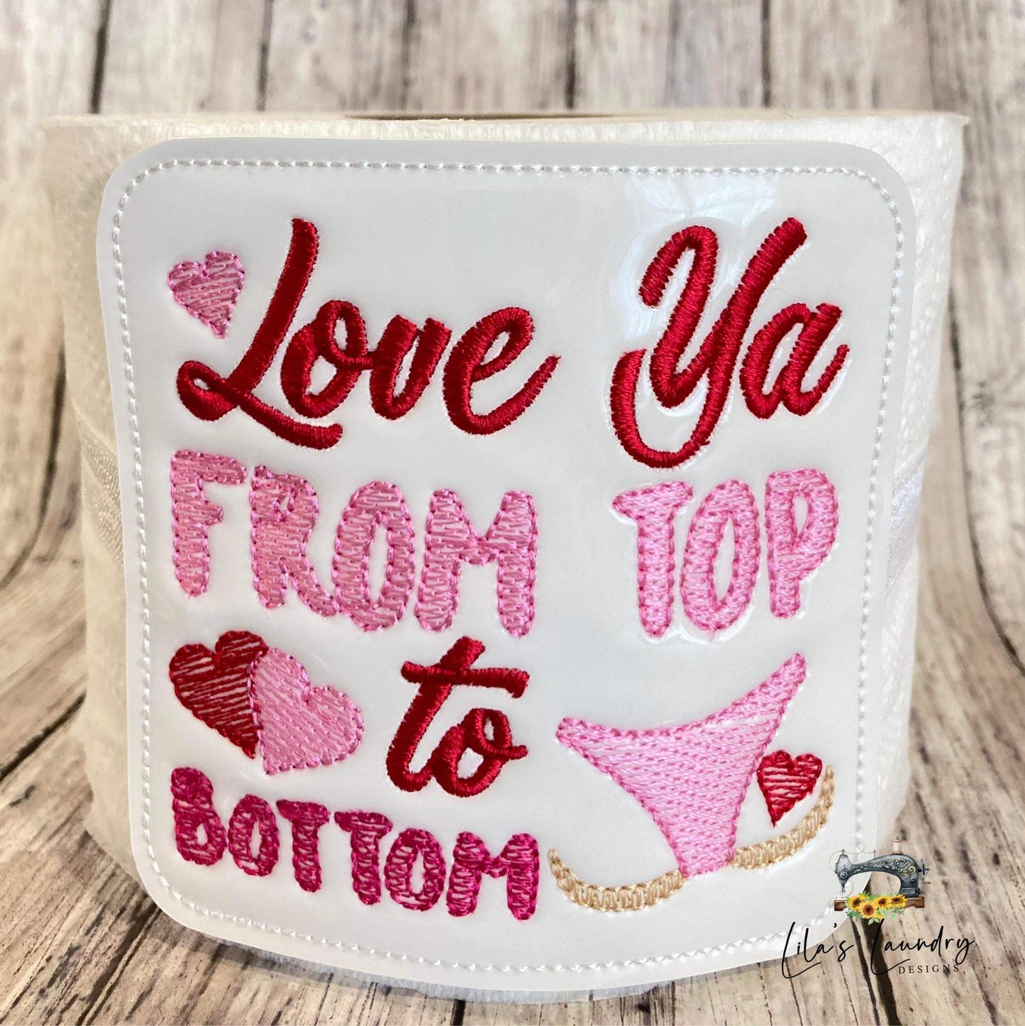Love Ya - TP tie 4x4 - DIGITAL Embroidery DESIGN