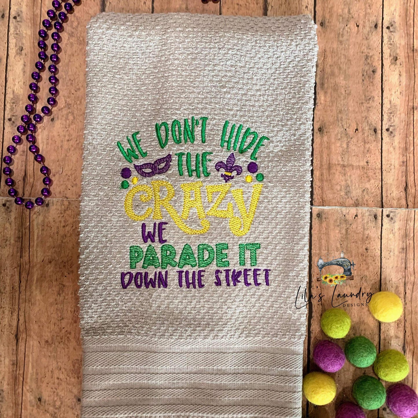 Hide the crazy - 3 sizes- Digital Embroidery Design