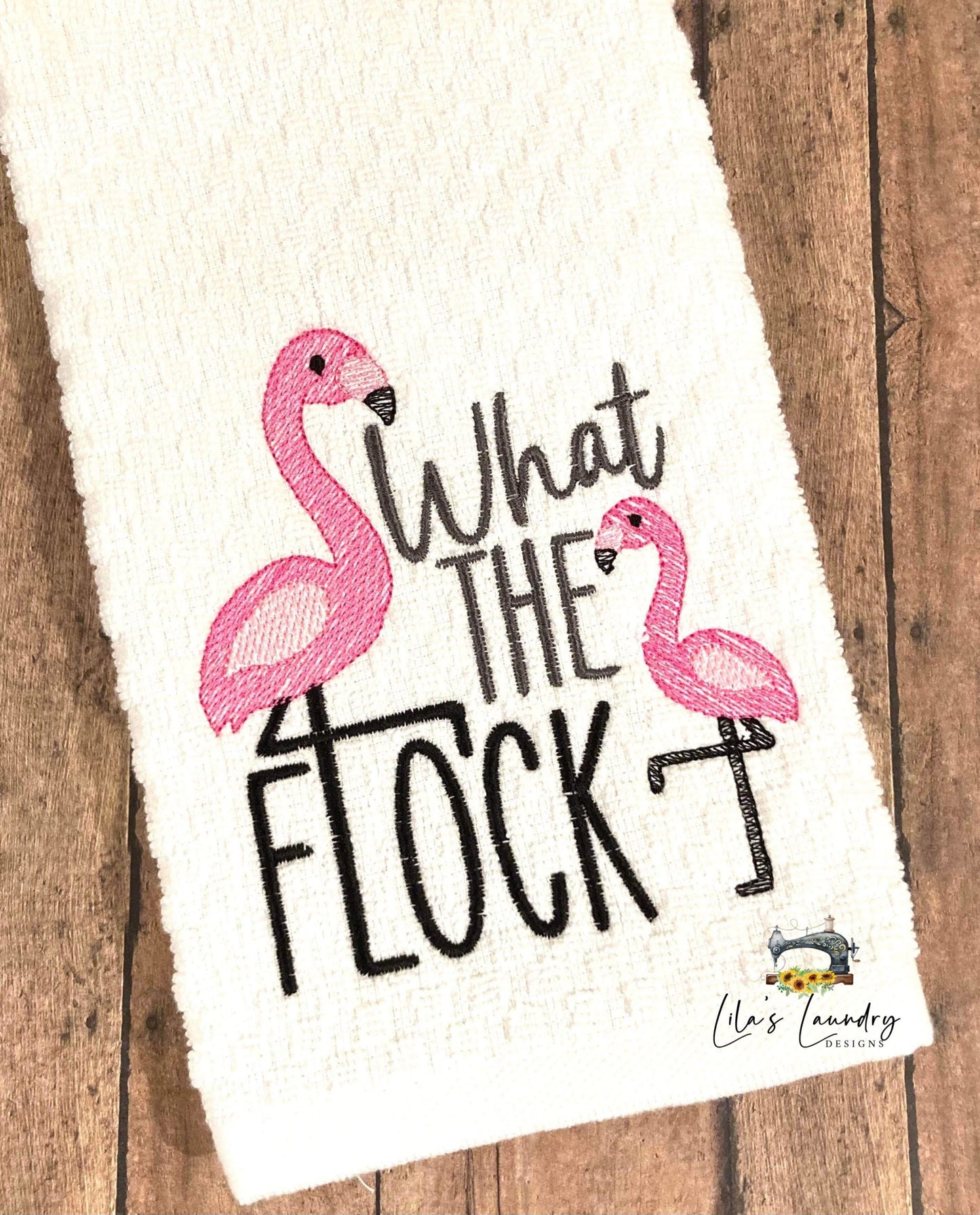 What the Flock - 4 sizes- Digital Embroidery Design