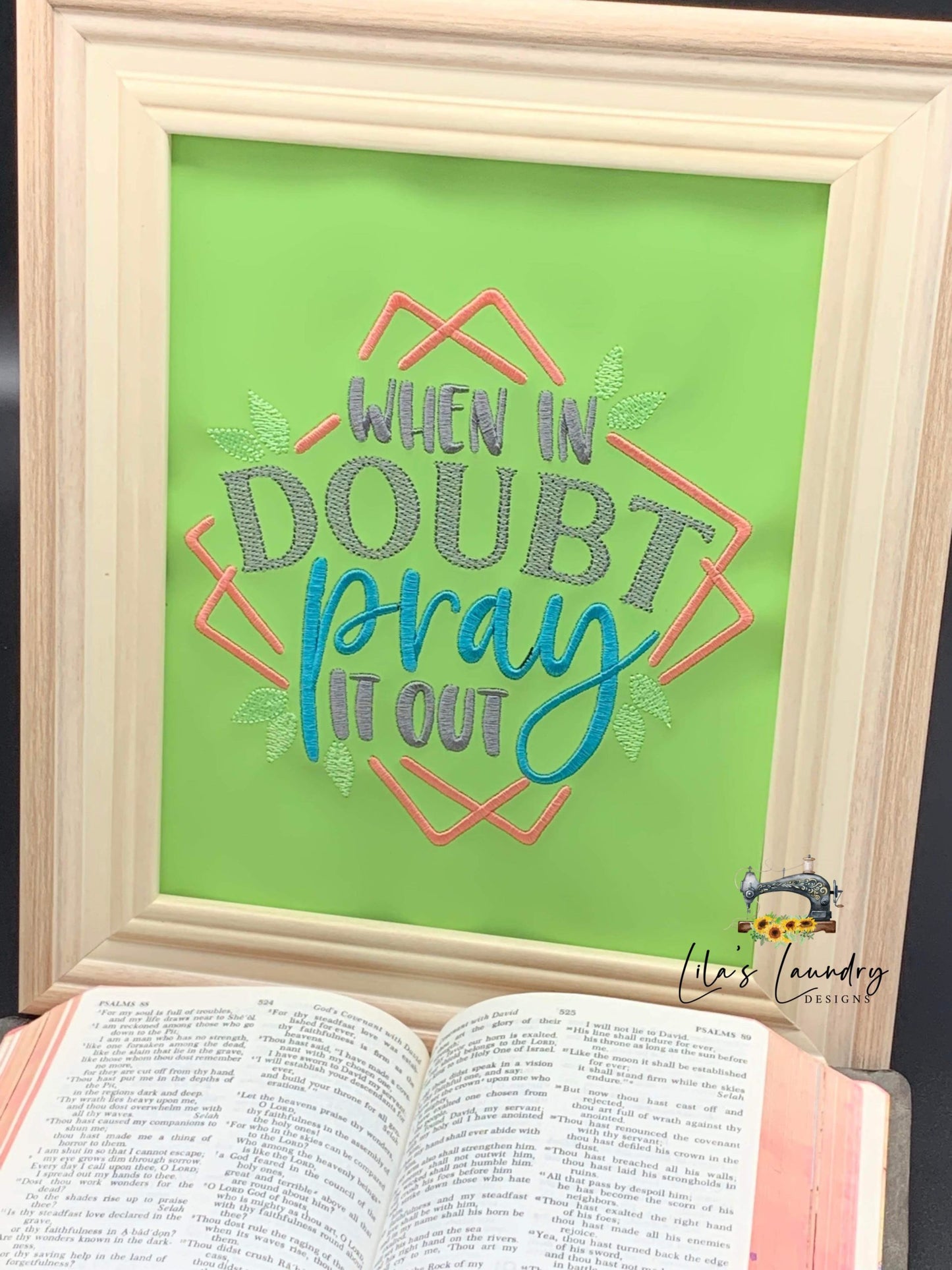 Pray it Out - 4 sizes- Digital Embroidery Design