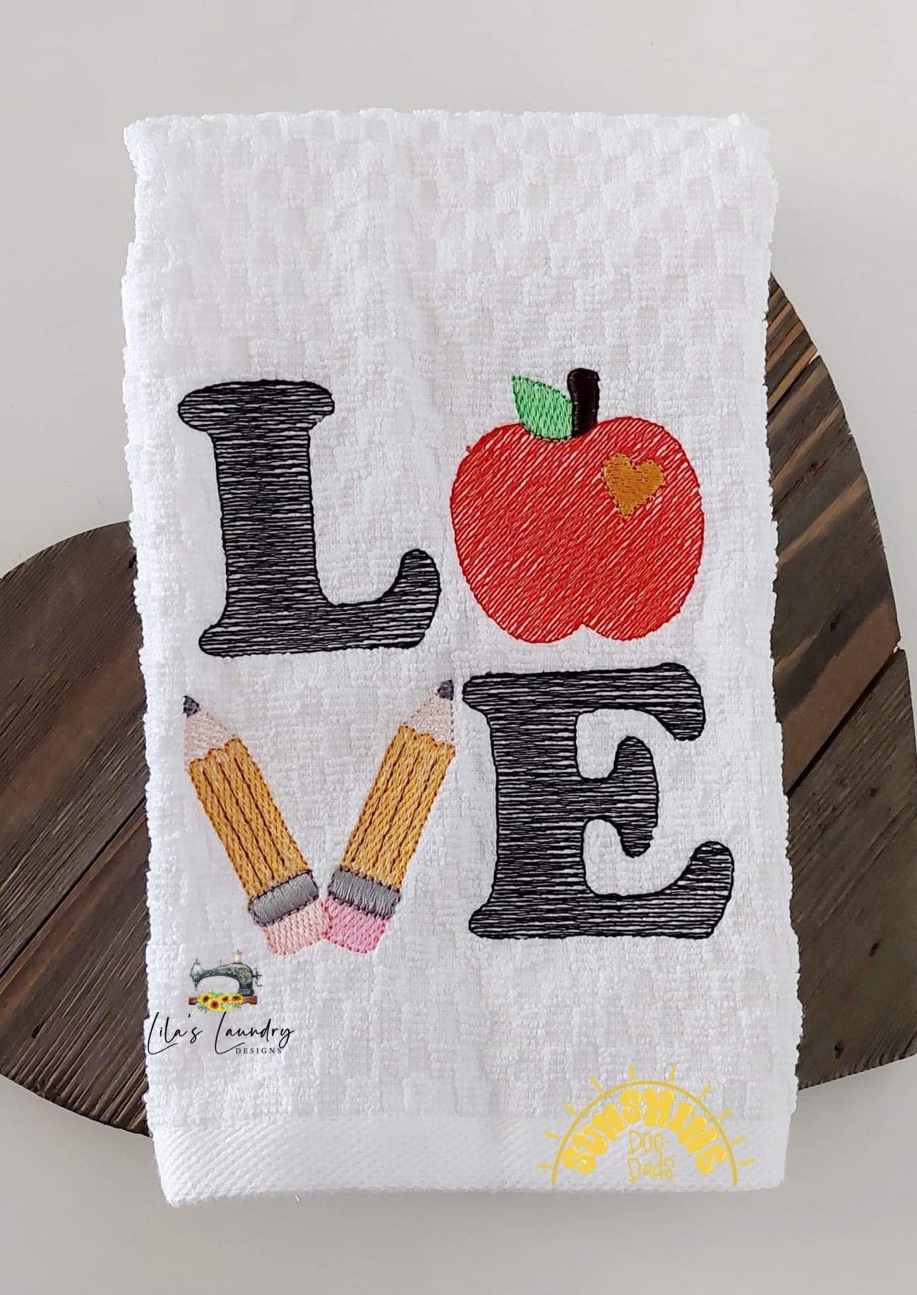 Teacher Love - 3 sizes- Digital Embroidery Design