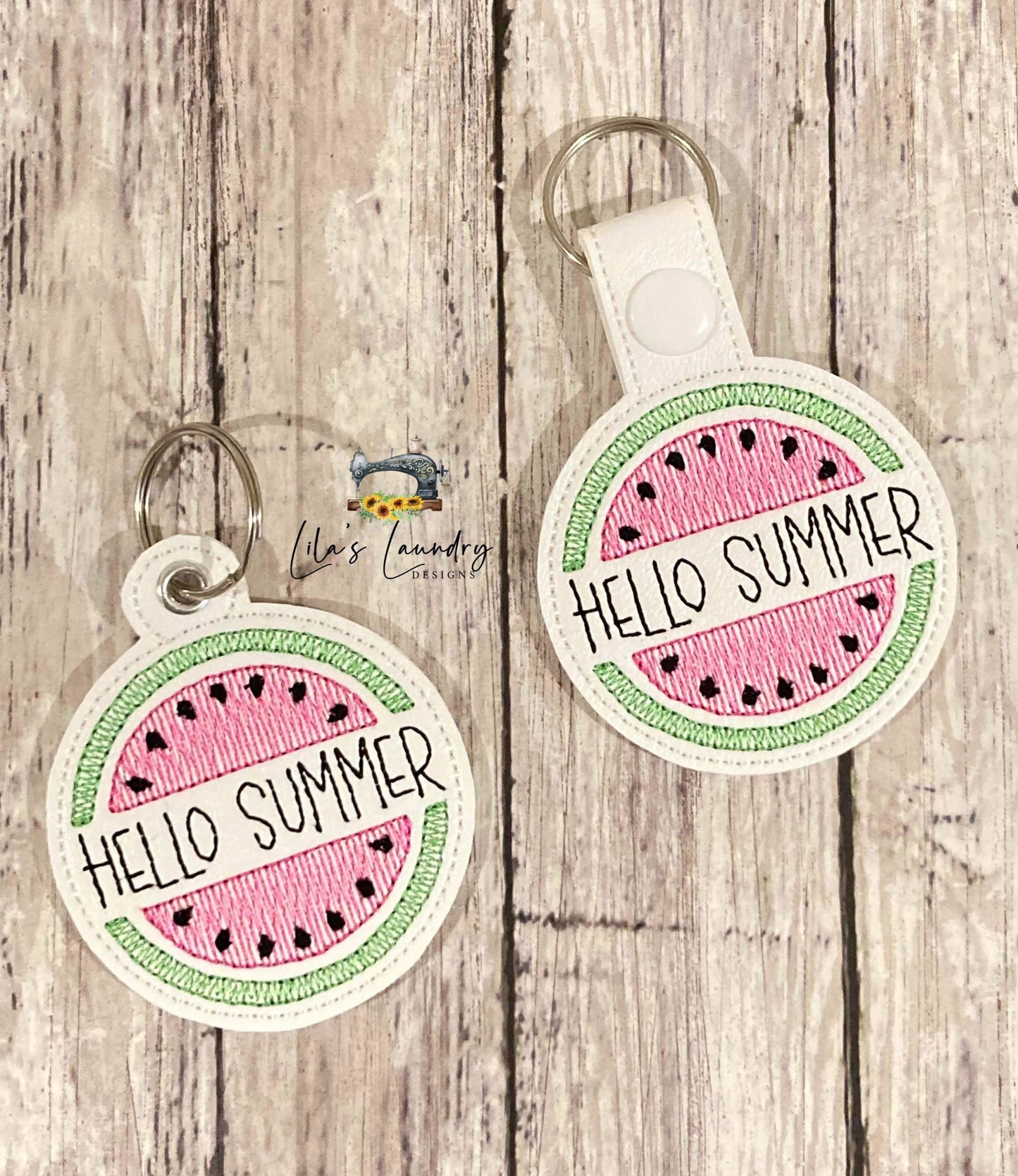 Hello Summer Fobs - DIGITAL Embroidery DESIGN