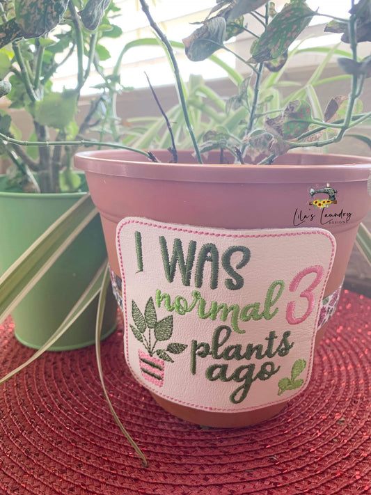 3 Plants Ago Plant Wrap - Embroidery Design, Digital File