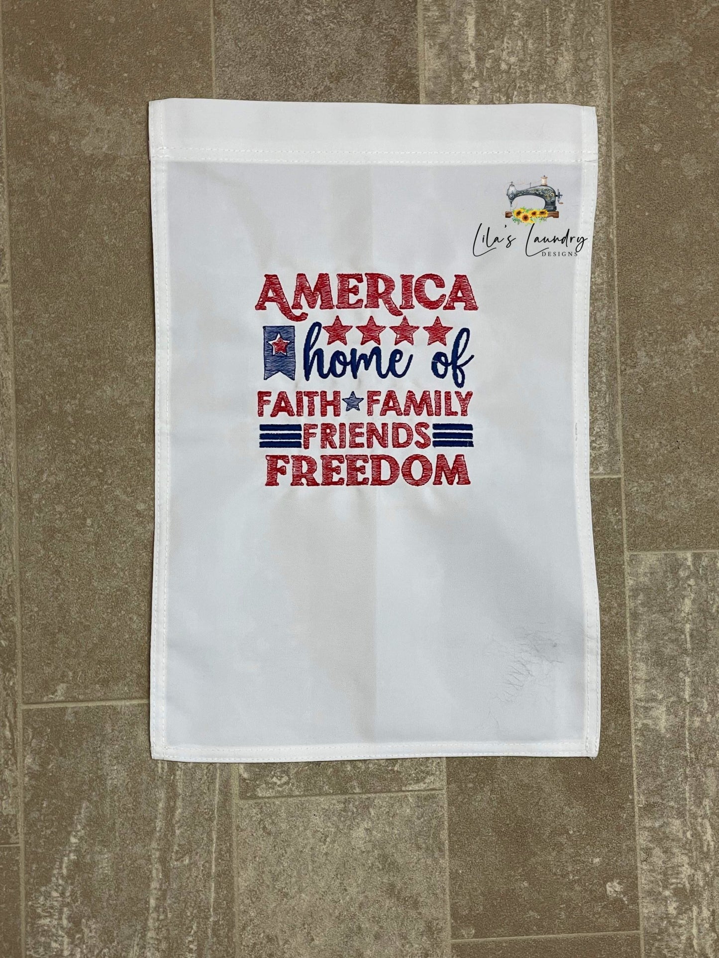 Faith Family Friends Freedom - 4 sizes- Digital Embroidery Design