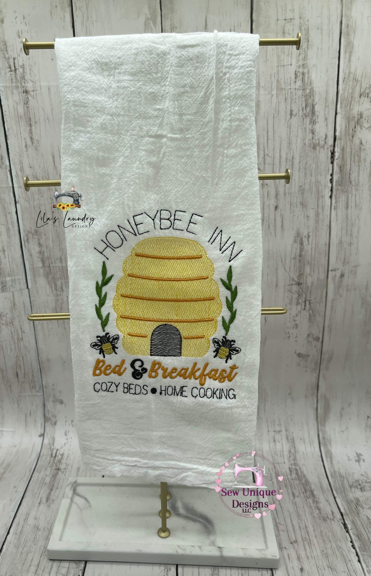 Honeybee Inn - 3 sizes- Digital Embroidery Design