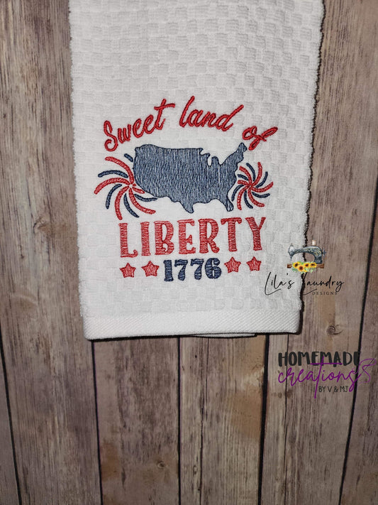 Liberty 1776 - 3 sizes- Digital Embroidery Design