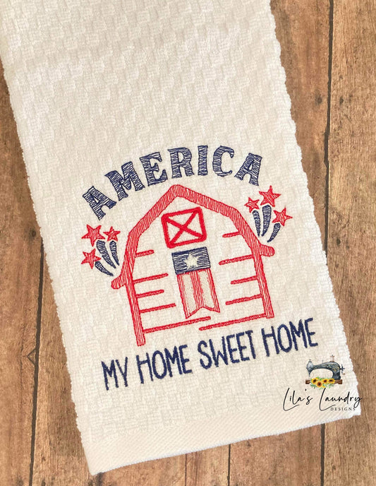 American My Home Sweet Home - 4 sizes- Digital Embroidery Design