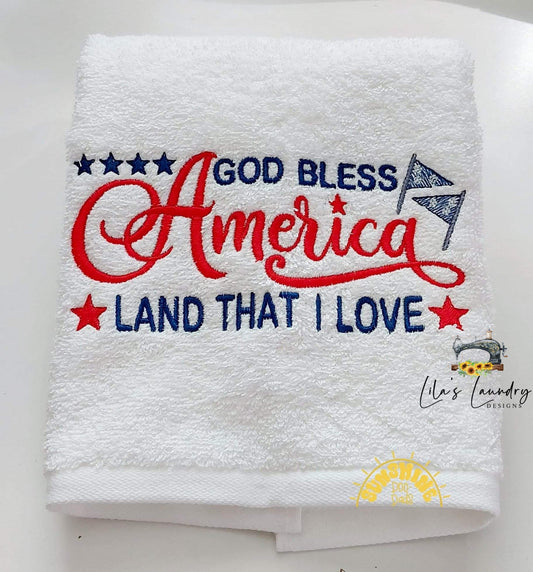 Bless America - 2 sizes- Digital Embroidery Design