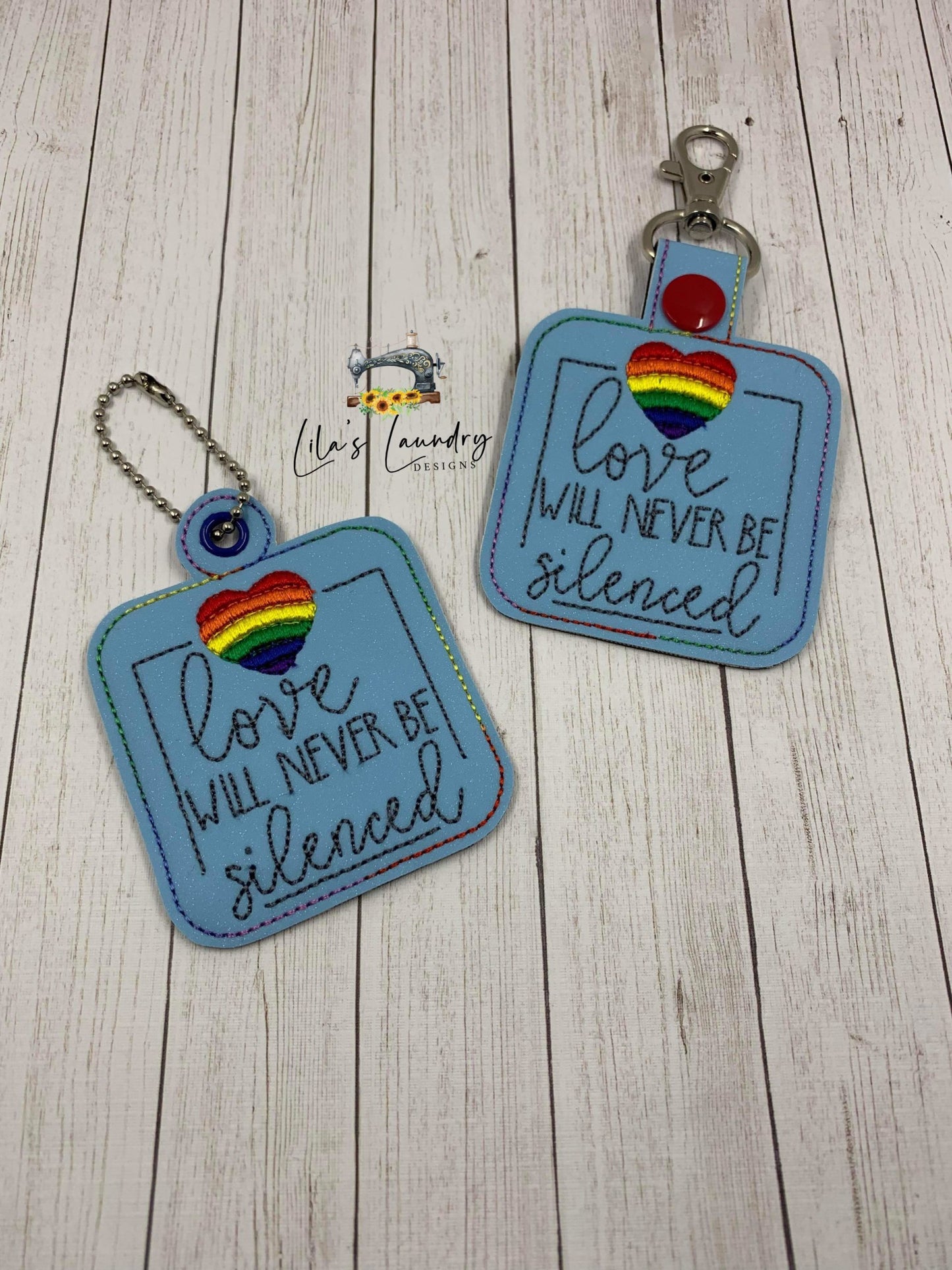 Never Be Silenced Fobs - DIGITAL Embroidery DESIGN