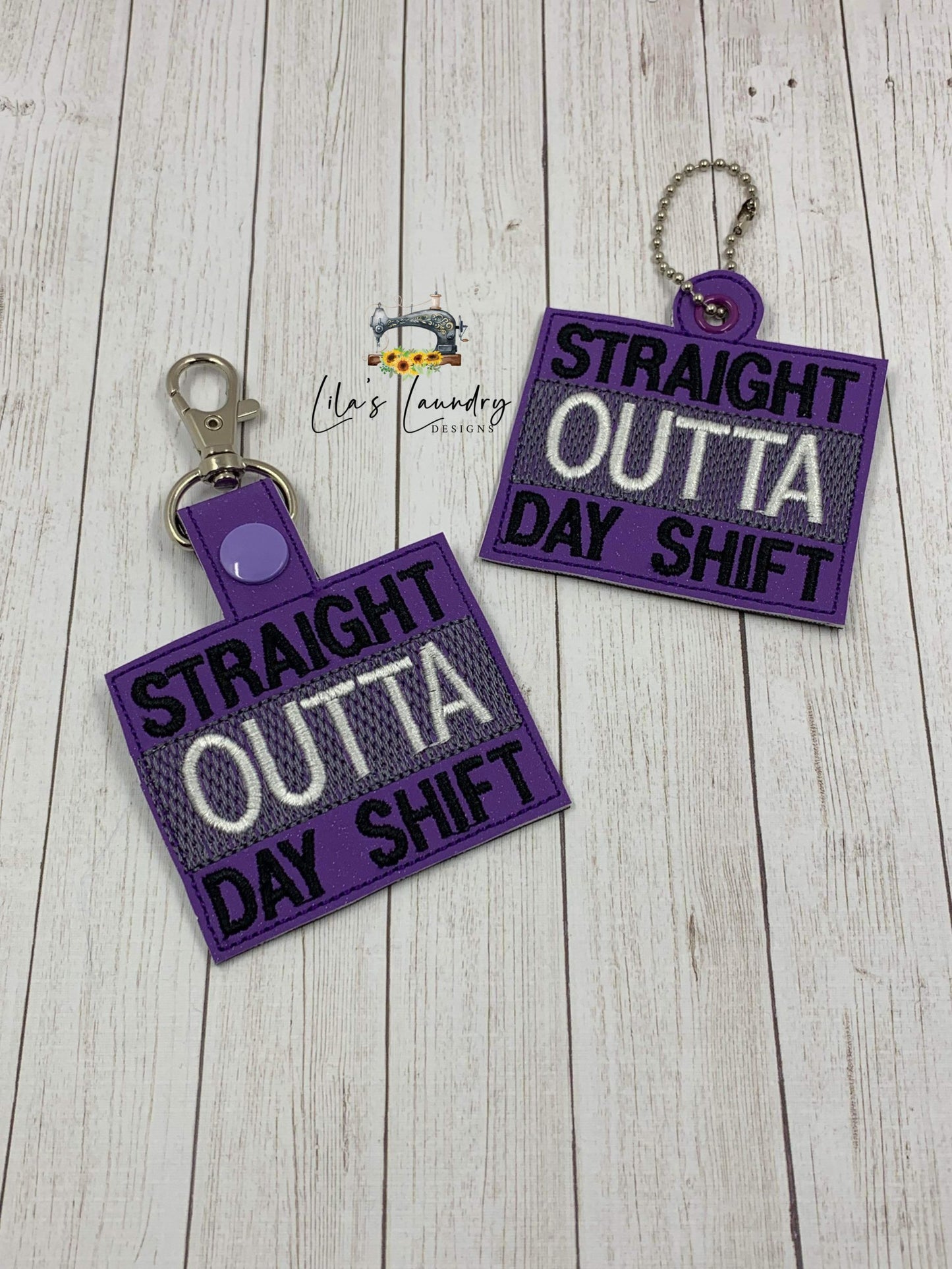 Day Shift Fobs - DIGITAL Embroidery DESIGN