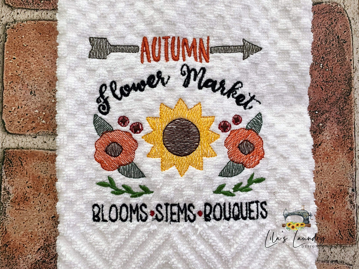 Autumn Flower Market - 3 sizes- Digital Embroidery Design