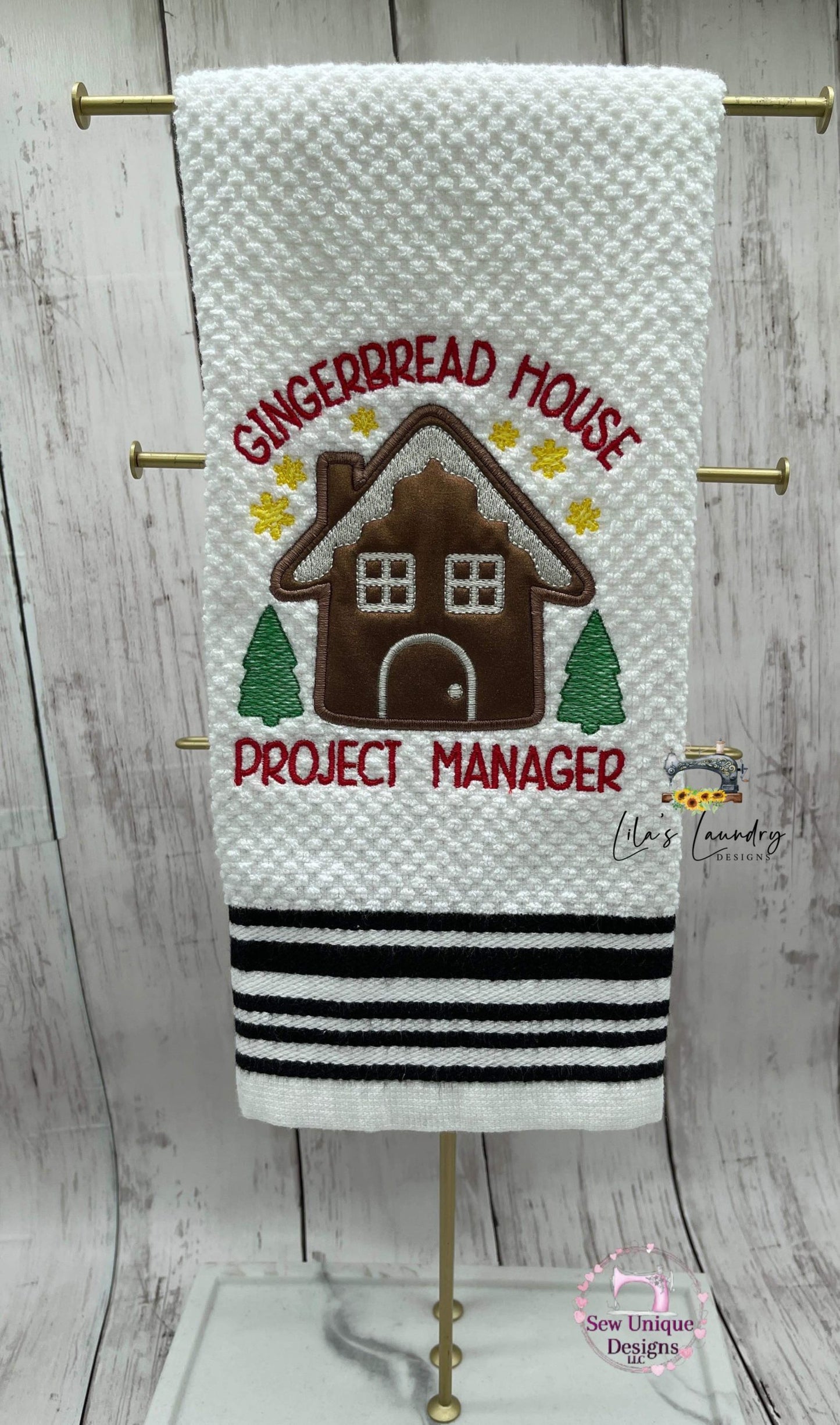Gingerbread House Project Manager - 3 sizes- Digital Embroidery Design