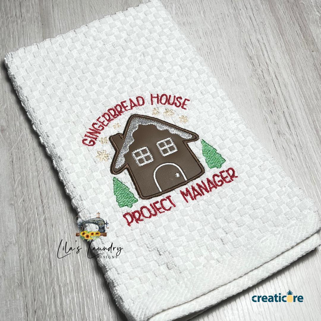 Gingerbread House Project Manager - 3 sizes- Digital Embroidery Design