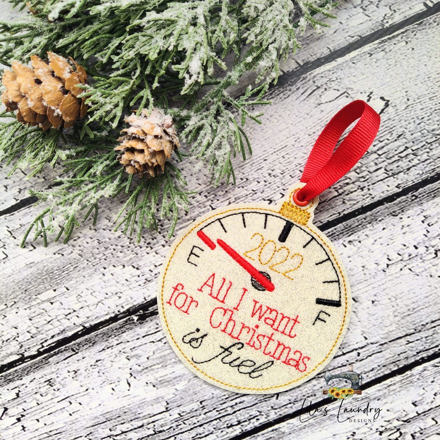 All I Want is Fuel Ornament - Digital Embroidery Design
