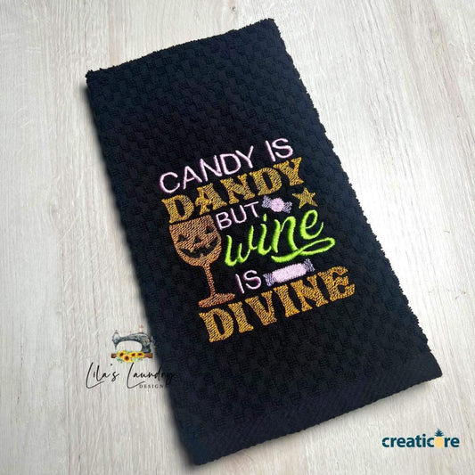 Wine is Divine - 3 sizes- Digital Embroidery Design