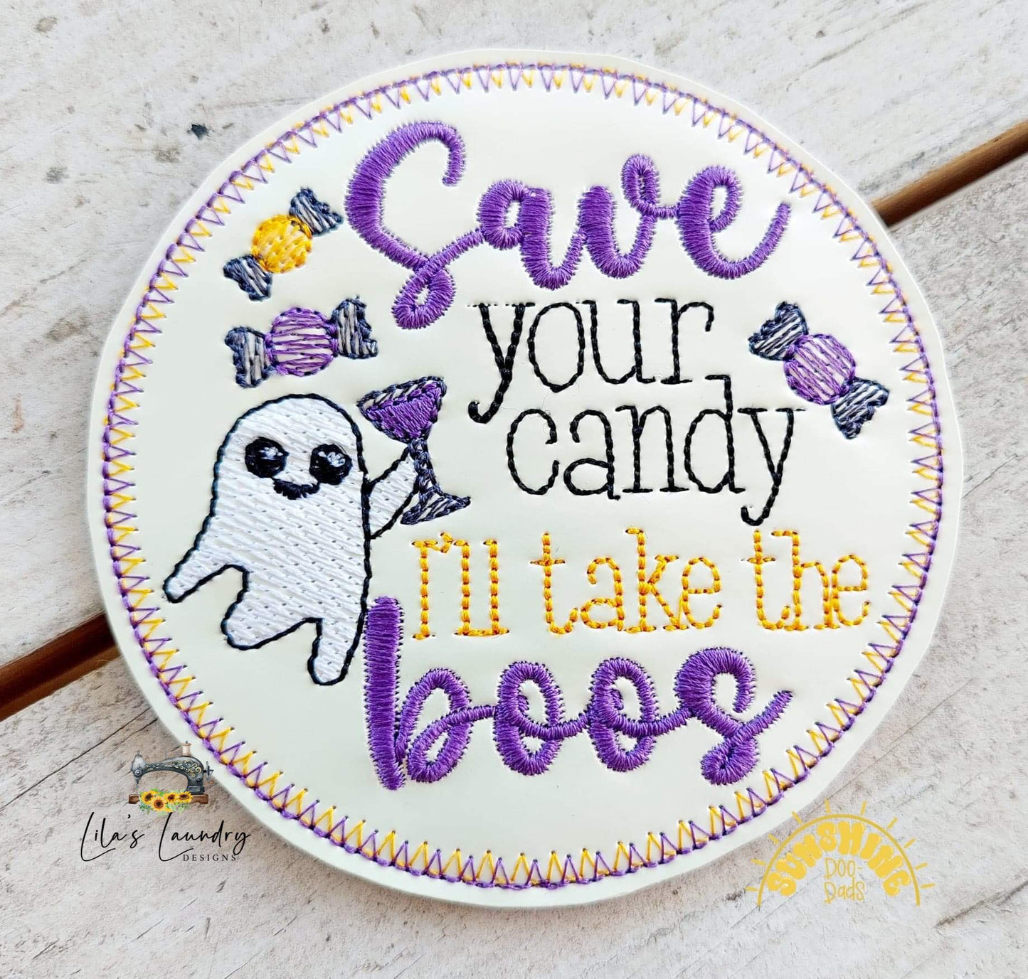 Save Your Candy Coaster 4x4 - DIGITAL Embroidery DESIGN