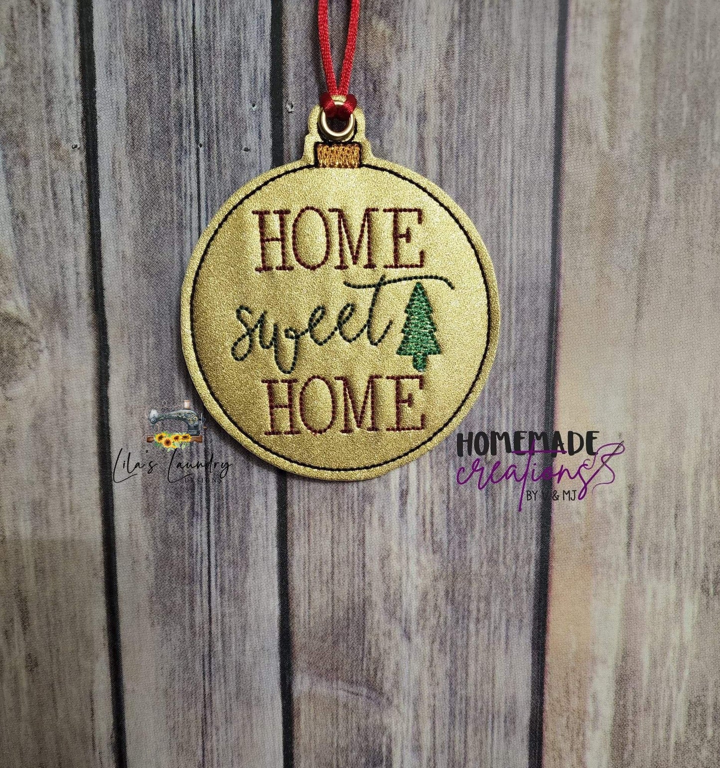 Home Sweet Home Ornament - Digital Embroidery Design
