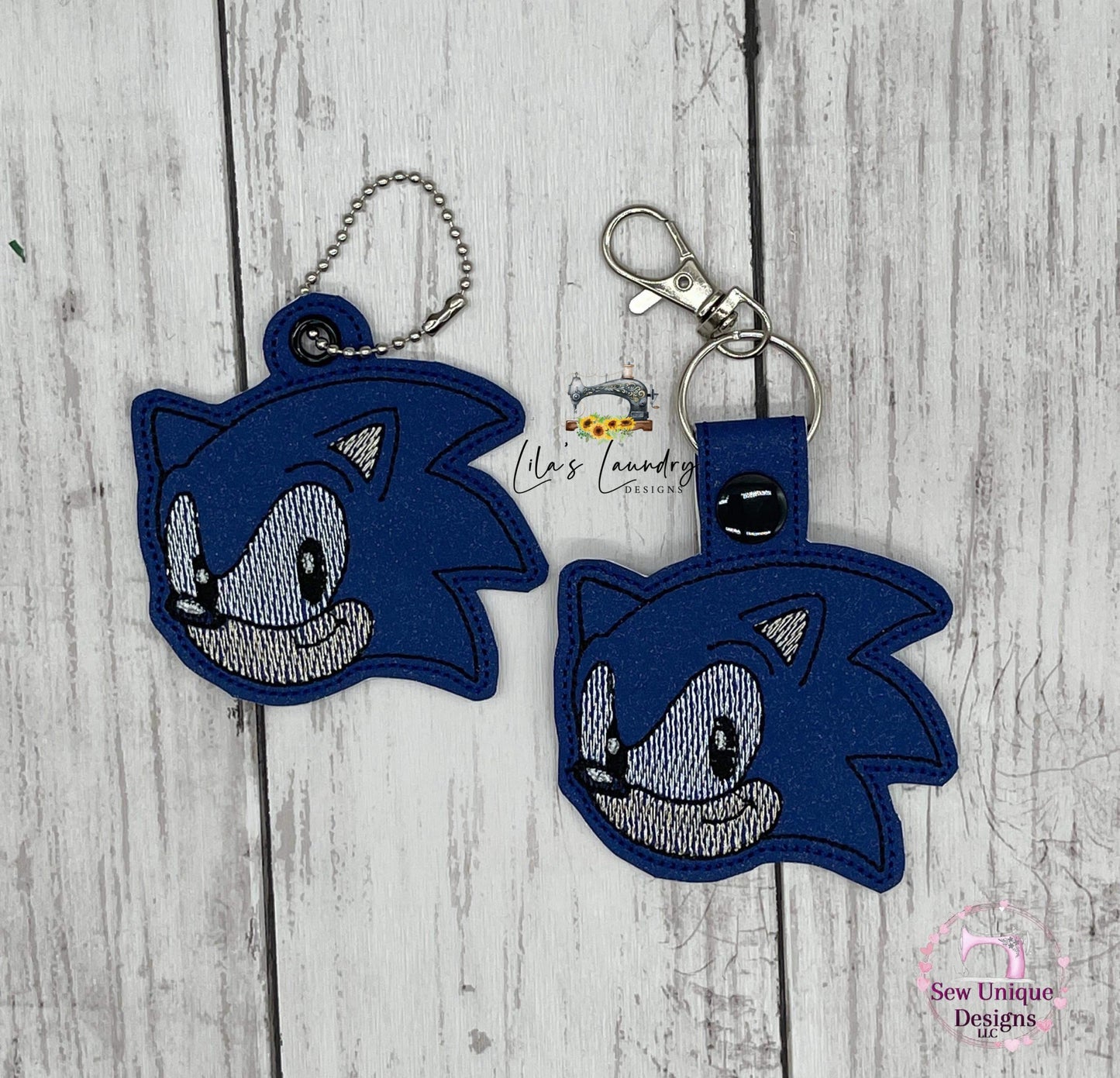 Blue Hedgehog Fobs - DIGITAL Embroidery DESIGN