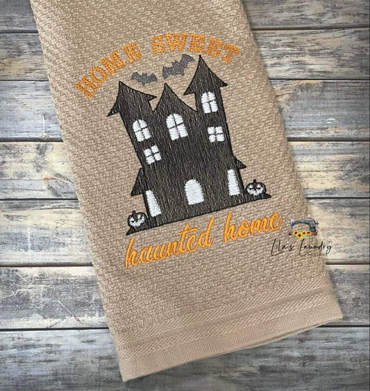 Home Sweet Haunted Home - 3 sizes- Digital Embroidery Design