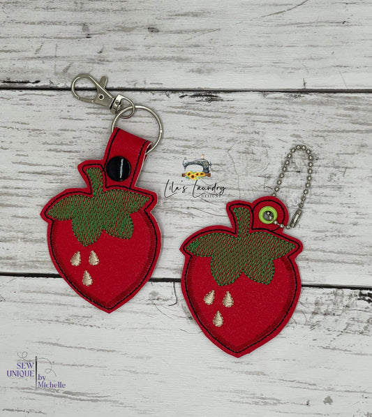 Strawberry Fobs - DIGITAL Embroidery DESIGN