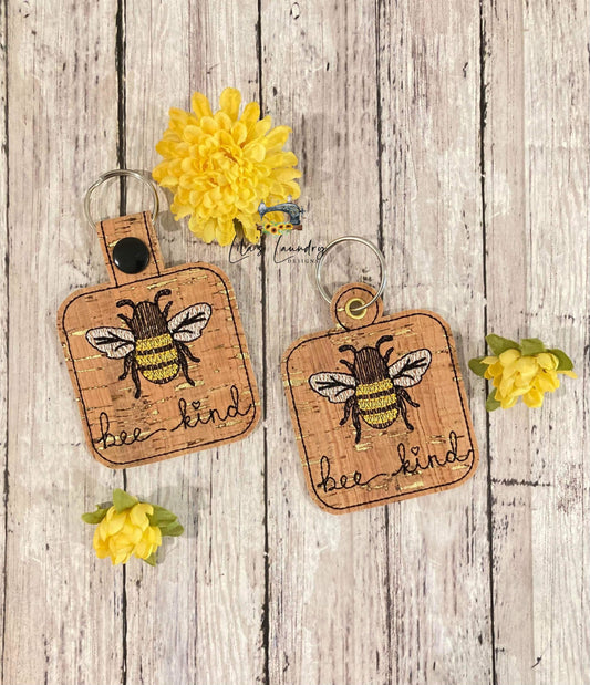 Bee Kind Fobs - DIGITAL Embroidery DESIGN