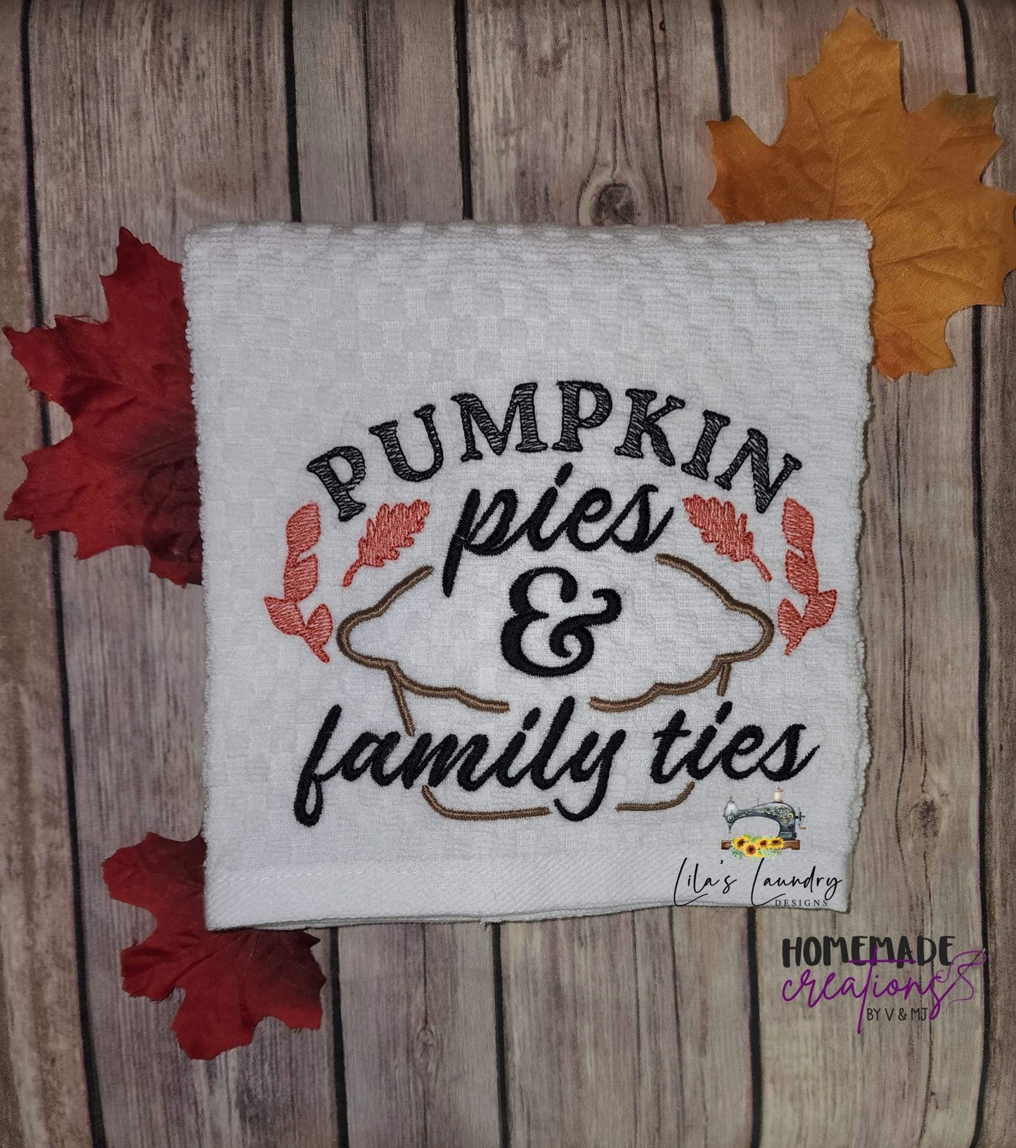 Pies and Family Ties - 3 sizes- Digital Embroidery Design