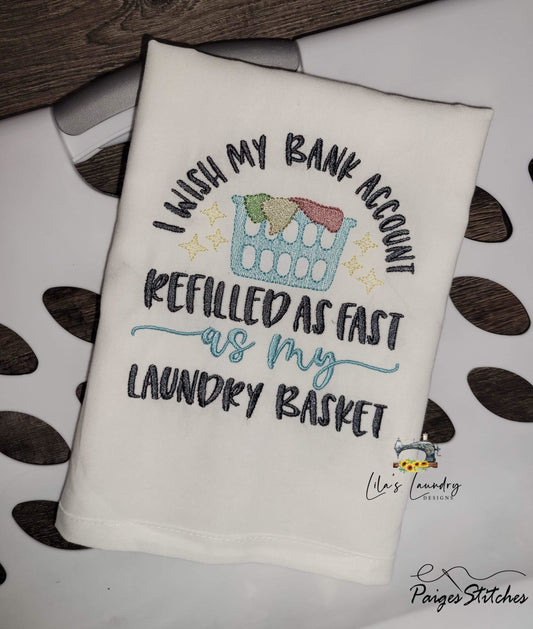 Laundry Basket - 3 sizes- Digital Embroidery Design