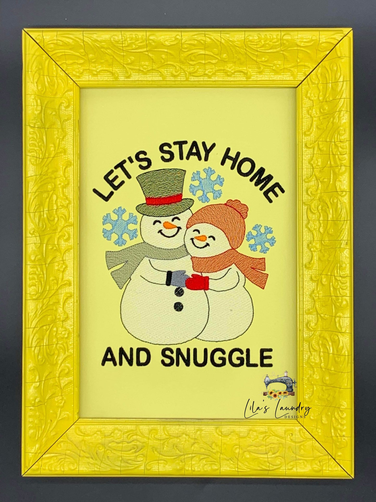 Stay Home and Snuggle - 3 sizes- Digital Embroidery Design