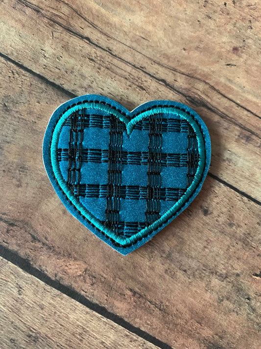Plaid Heart Felties - 3 sizes - Digital Embroidery Design