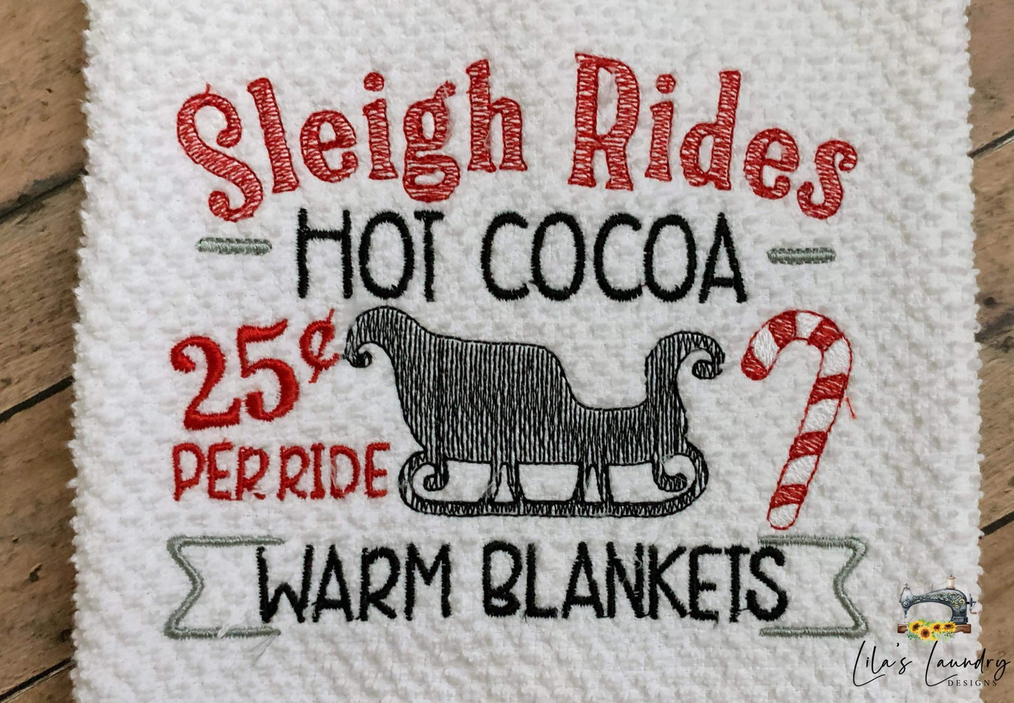 Sleigh Rides - 3 sizes- Digital Embroidery Design